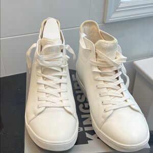Classic White High-Top Sneakers